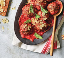 Simple meat-free meatballs and burgers