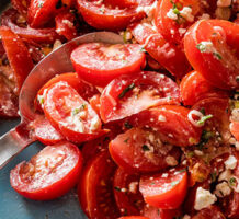 A simple summer salad of tasty tomatoes