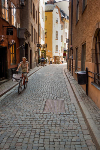 Woman on Bike Stockholm — Thomas Marchessault