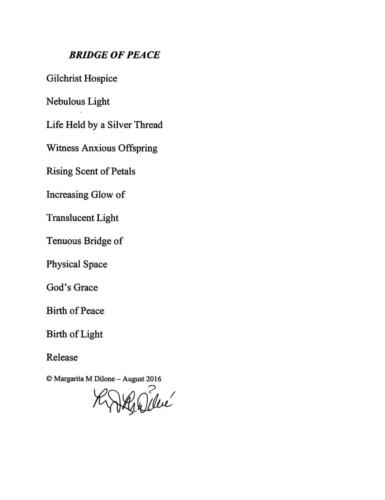 Bridge of Peace — Margarita Dilone